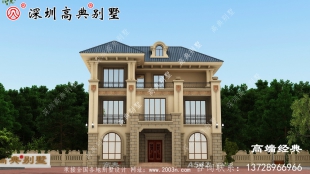 乡村建筑设计效果图，简约大方，父母住在里面都很开心。