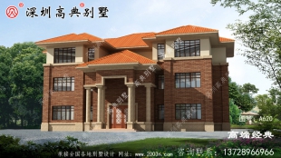 乡村建筑设计效果图，简约大方，父母住在里面都很开心。