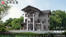 东南亚风格三层别墅效果图