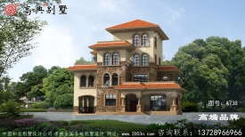 农村自建三层欧式别墅设计图纸，造型简约，布局紧凑
