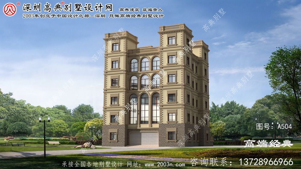 铜官山区豪华欧式别墅外观图