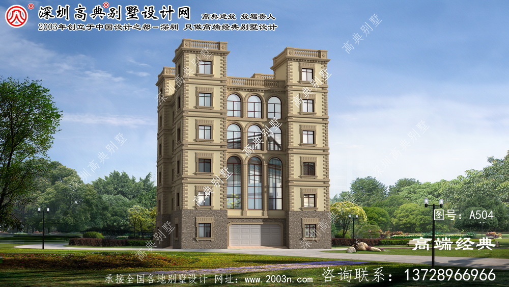 铜官山区豪华欧式别墅外观图