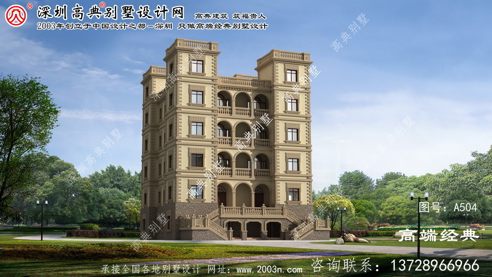 铜官山区豪华欧式别墅外观图