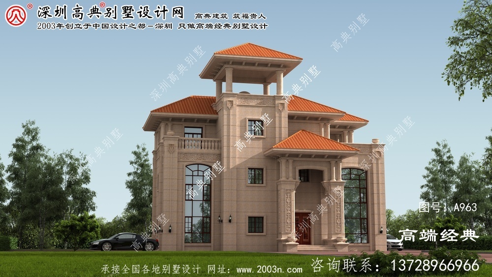 黄陂区欧式别墅设计图纸下载