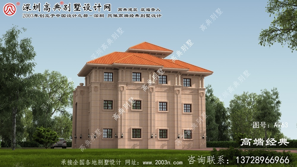 黄陂区欧式别墅设计图纸下载