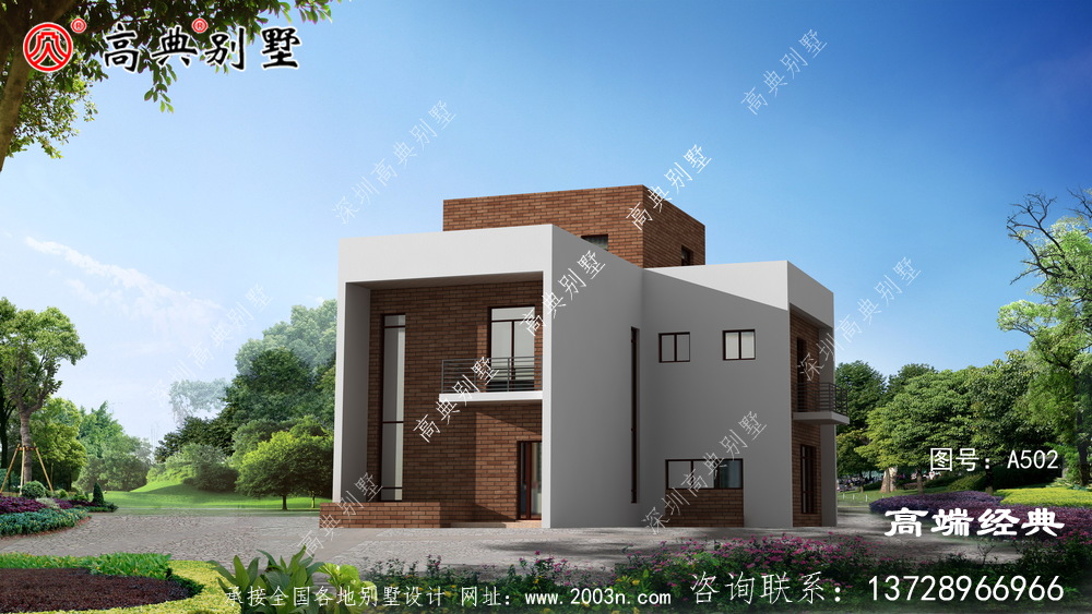 农村超大现代别墅外观如何建的简约又大气呢？