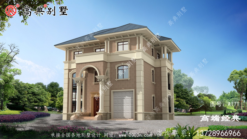 农村小别墅淡雅柔和的外观你喜欢吗?