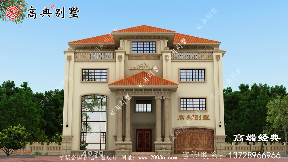 侯马市乡村 四层 别墅设计图 很气派 侯马市乡村 四层 别墅设计图 很气派
