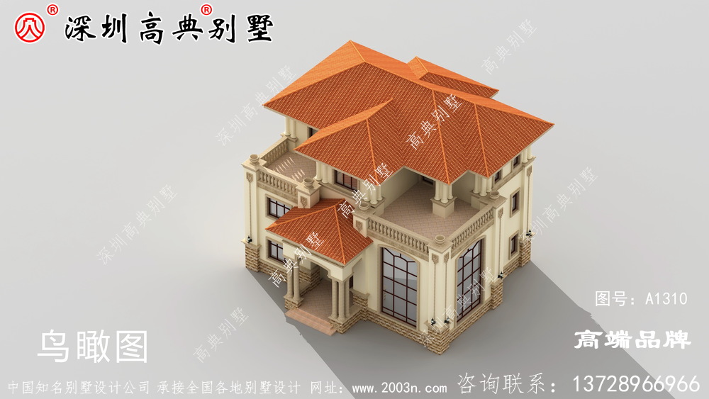 三层简欧别墅设计图，打造清新干净舒适的家