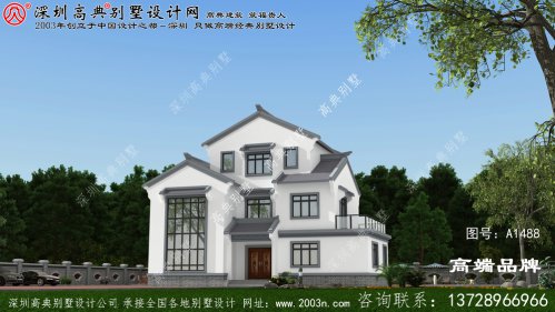 仿古中式三层住宅楼设计图，中国传统精髓，真是美爆了