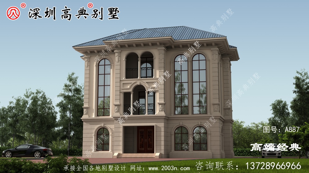 农村三层欧式别墅设计图,不仅看起来很气派,住着也宽敞舒服