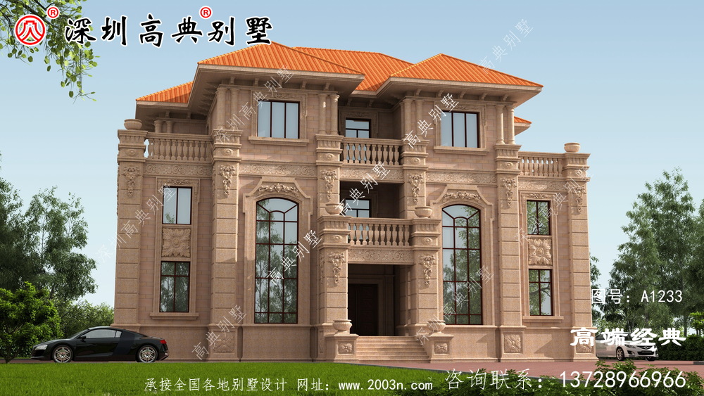农村自建房三层设计图,外观大气户型实用!