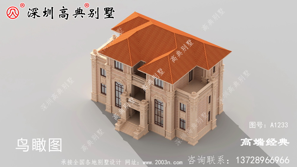 农村自建房三层设计图,外观大气户型实用!