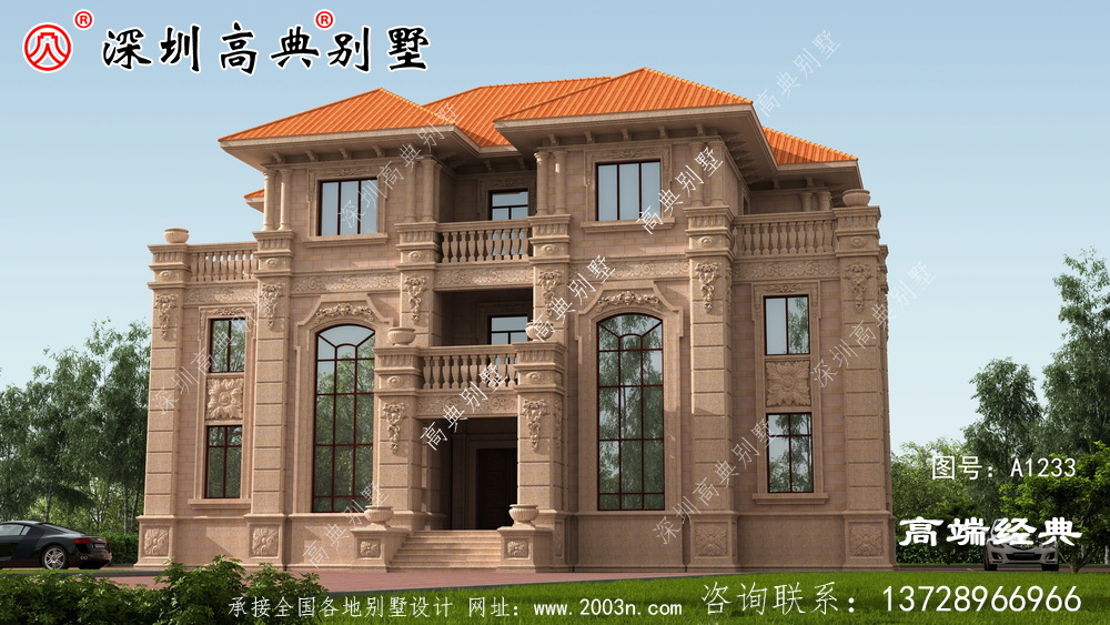 农村自建房三层设计图,外观大气户型实用!
