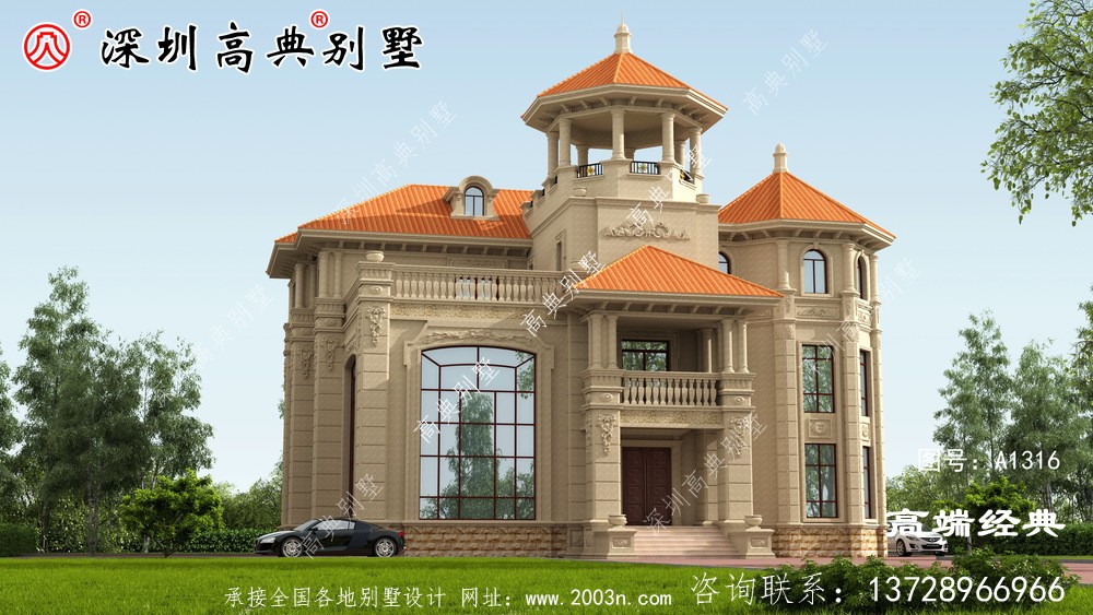 三层别墅设计图,在老家建一栋,亲戚朋友都羡慕