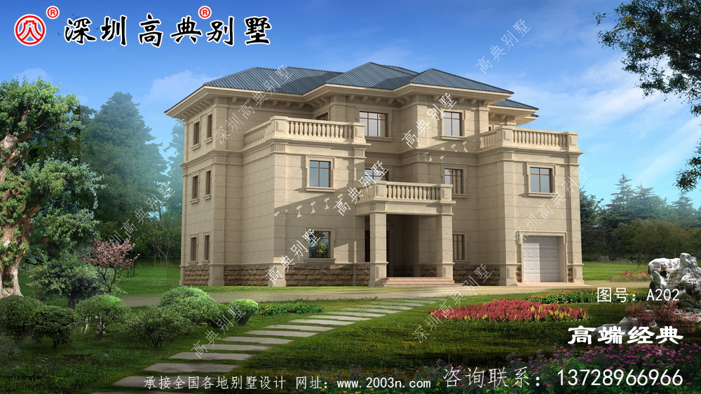 乡村复式二层半别墅图,这样盖的房子,住起来更舒服。