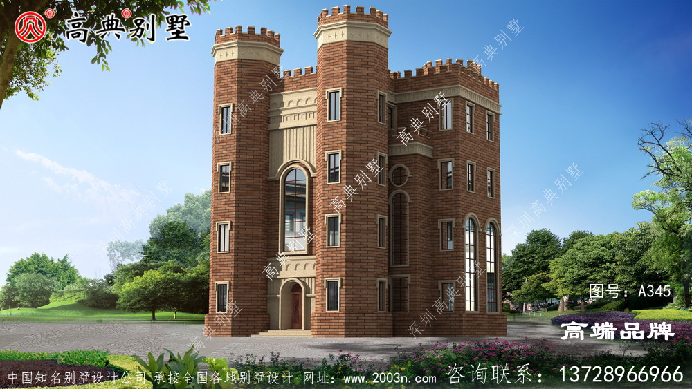 西式城堡别墅占地面积适中,给你独一无二的高层住宅
