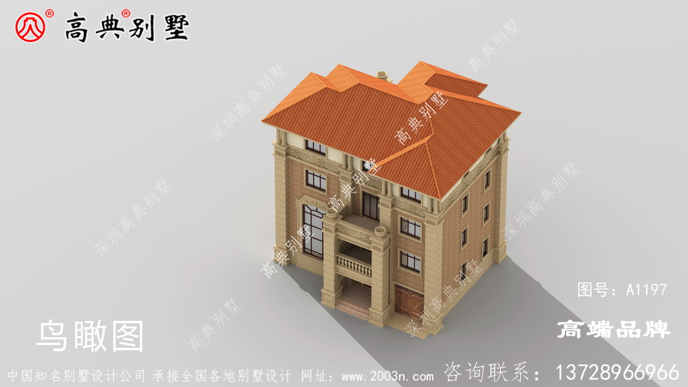 没有花哨多余装饰，二楼阳台花瓶围栏很唯美