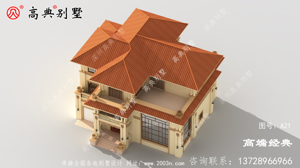 建筑层次感分明，视觉美观效果良好
