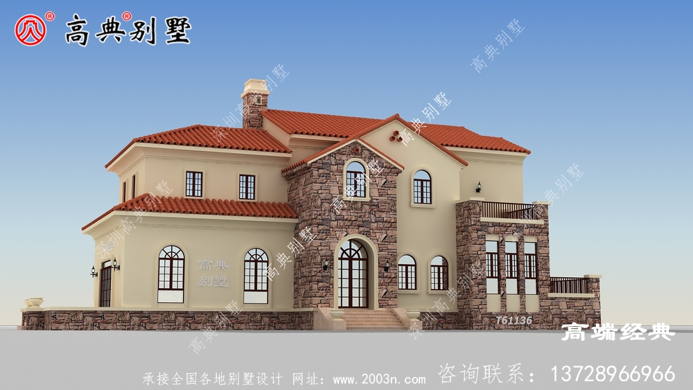 一款简洁大方,结合流行欧式元素的两层别墅 一款简洁大方,结合流行欧式元素的两层别墅